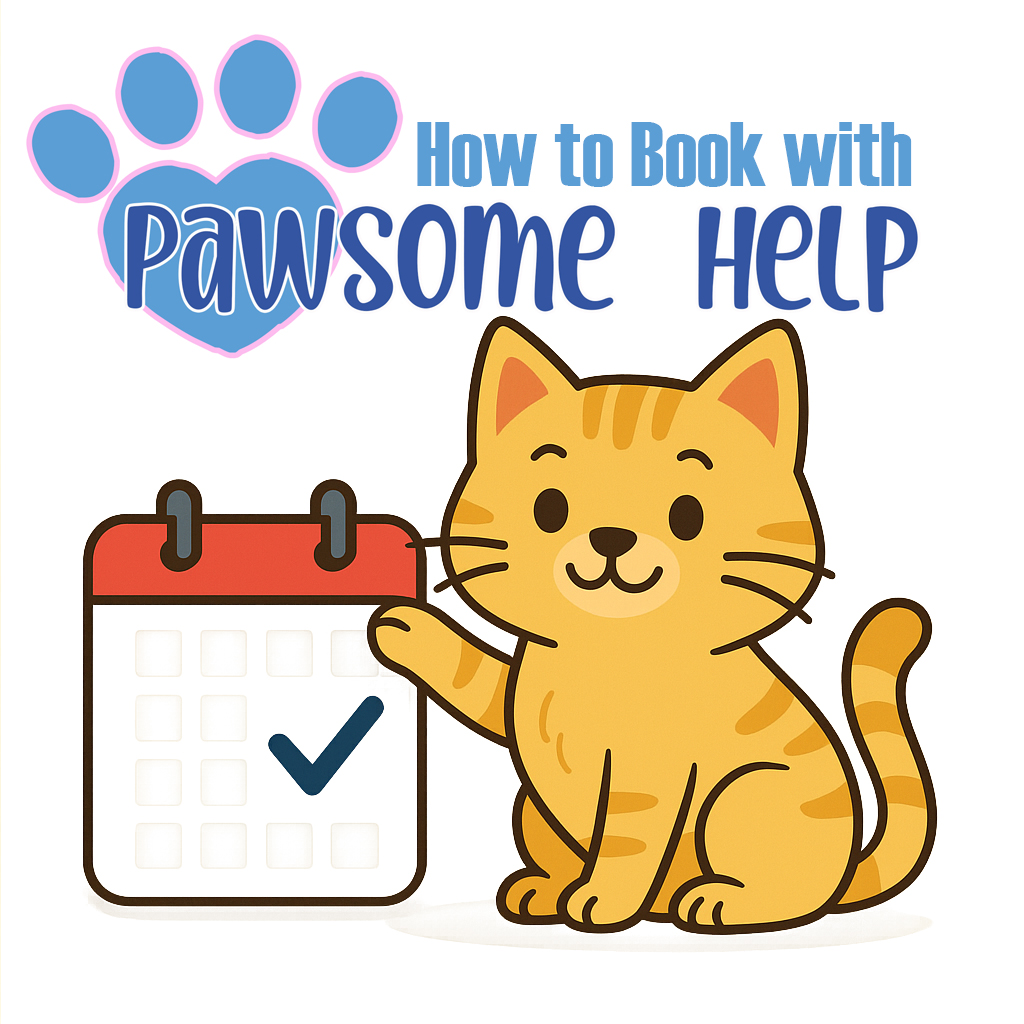 Cartoon cat with calendar and clipboard