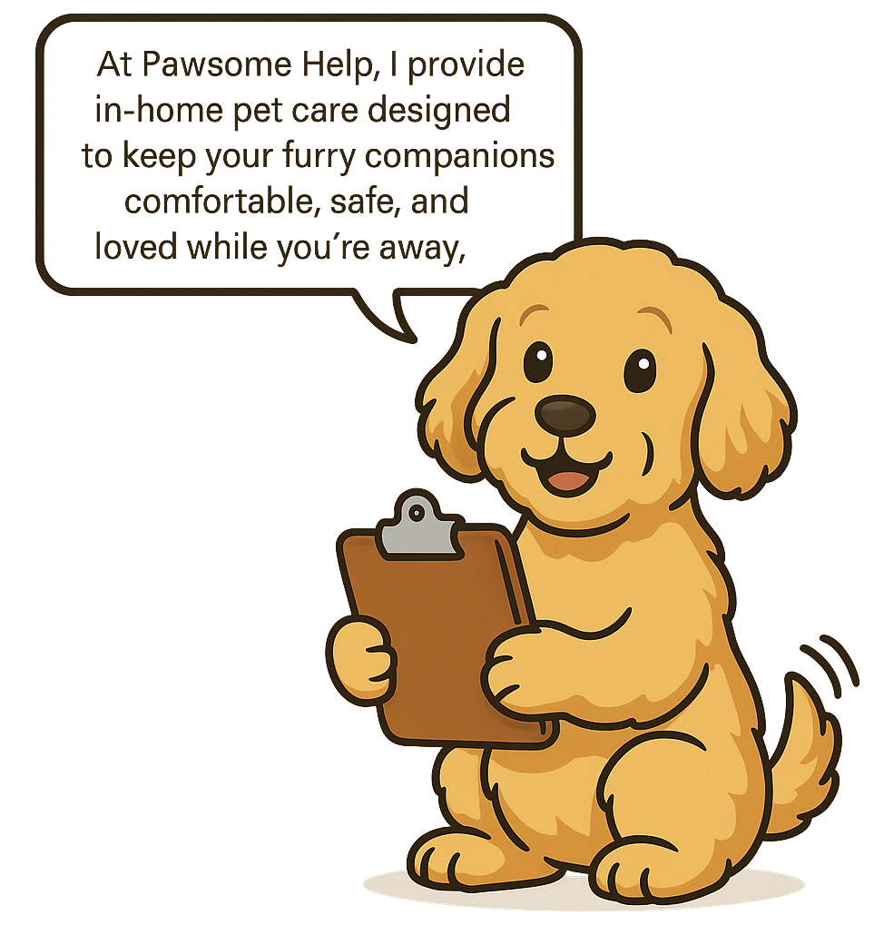 Golden Doodle with clipboard