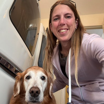 Selfie with Izzy the Dog