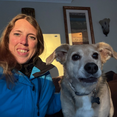 Selfie with Lucy the Dog