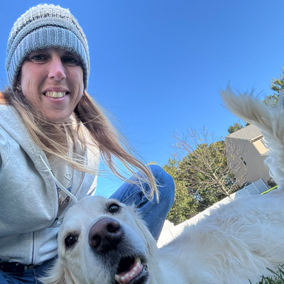 Selfie with PuttPutt the Dog