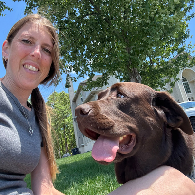 Selfie with Sadie the Dog