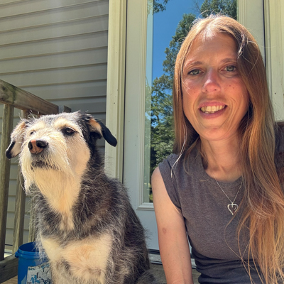 Selfie with Scrapple the Dog